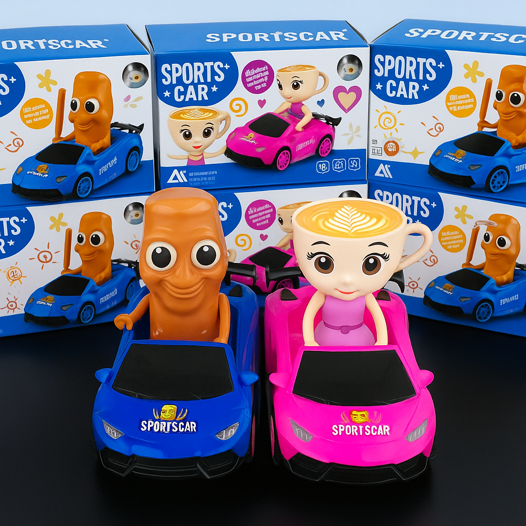 🚗 Carrito Bailarín de tung tung sahur y balerina capuchina 🎶